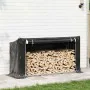Leñero con protector de lluvia 100x40x200 cm acero galvanizado by , Firewood bags and holders - Ref: Foro24-4104948, Price: 7...