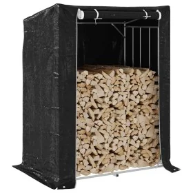 Leñero con protector de lluvia 150x100x200 cm acero galvanizado von , Brennholztaschen und -halter - Ref: Foro24-4104955, Pre...