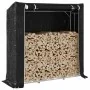 Leñero con protector de lluvia 200x60x200 cm acero galvanizado von , Brennholztaschen und -halter - Ref: Foro24-4104957, Prei...