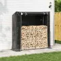 Leñero con protector de lluvia 200x60x200 cm acero galvanizado von , Brennholztaschen und -halter - Ref: Foro24-4104957, Prei...