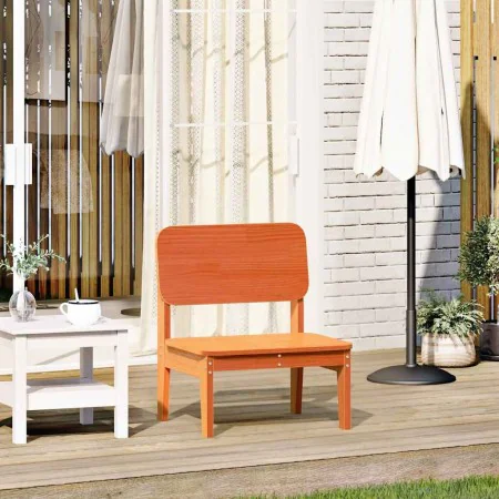 Silla de jardín madera maciza de pino marrón cera 60x52,5x72 cm by , Garden chairs - Ref: Foro24-859319, Price: 66,54 €, Disc...