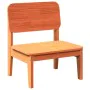 Silla de jardín madera maciza de pino marrón cera 60x52,5x72 cm by , Garden chairs - Ref: Foro24-859319, Price: 66,54 €, Disc...