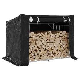 Leñero cubierta lluvia 150,5x100,5x110,5 cm acero galvanizado von , Brennholztaschen und -halter - Ref: Foro24-4104943, Preis...