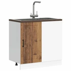 Mueble bajo fregadero Lucca madera contrachapada madera antigua de , Armarios de cocina - Ref: Foro24-854316, Precio: 94,38 €...