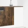 Mueble bajo para fregadero de madera ingeniería roble ahumado by , Kitchen cabinets - Ref: Foro24-854293, Price: 79,01 €, Dis...