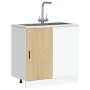 Mueble bajo para fregadero madera contrachapada roble sonoma de , Armarios de cocina - Ref: Foro24-854291, Precio: 72,72 €, D...