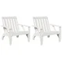Sillas de jardín adirondack 2 uds blanco 75x77x77 cm de , Sillas de jardín - Ref: Foro24-859333, Precio: 146,91 €, Descuento: %