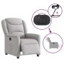 Sillón reclinable eléctrico de tela gris nube by , Armchairs - Ref: Foro24-3303183, Price: 255,08 €, Discount: %