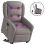 Sillón reclinable de masaje elevable tela gris taupé by , Armchairs - Ref: Foro24-3303211, Price: 295,25 €, Discount: %
