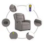 Sillón reclinable de masaje elevable tela gris taupé by , Armchairs - Ref: Foro24-3303211, Price: 295,25 €, Discount: %