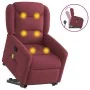 Sillón reclinable de masaje elevable tela rojo tinto by , Armchairs - Ref: Foro24-3303207, Price: 293,57 €, Discount: %