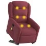 Sillón reclinable de masaje elevable tela rojo tinto by , Armchairs - Ref: Foro24-3303207, Price: 293,57 €, Discount: %