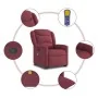 Sillón reclinable de masaje elevable tela rojo tinto by , Armchairs - Ref: Foro24-3303207, Price: 293,57 €, Discount: %