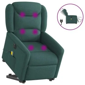 Sillón masaje eléctrico reclinable elevable tela verde oscuro von , Sessel - Ref: Foro24-3303230, Preis: 341,33 €, Rabatt: %