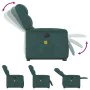 Sillón masaje eléctrico reclinable elevable tela verde oscuro by , Armchairs - Ref: Foro24-3303230, Price: 341,33 €, Discount: %