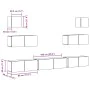 Conjunto de mueble de TV 7 piezas montado la pared madera vieja von , TV-Möbel - Ref: Foro24-3329211, Preis: 237,11 €, Rabatt: %