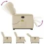Sillón de masaje eléctrico reclinable elevable tela crema by , Armchairs - Ref: Foro24-3303232, Price: 345,43 €, Discount: %