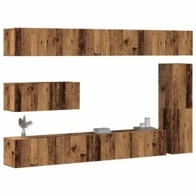 Conjunto de mueble de TV 7 piezas montado la pared madera vieja de , Muebles TV - Ref: Foro24-3329213, Precio: 281,36 €, Desc...