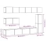 Conjunto de mueble de TV 7 piezas montado la pared madera vieja by , TV Furniture - Ref: Foro24-3329213, Price: 282,40 €, Dis...