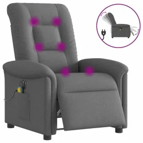 Sillón reclinable de masaje eléctrico tela gris oscuro by , Armchairs - Ref: Foro24-3303245, Price: 246,53 €, Discount: %