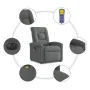 Sillón reclinable de masaje eléctrico tela gris oscuro by , Armchairs - Ref: Foro24-3303245, Price: 243,49 €, Discount: %