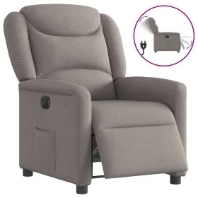 Sillón reclinable eléctrico tela gris taupé by , Armchairs - Ref: Foro24-3303181, Price: 256,71 €, Discount: %