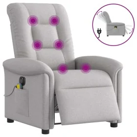 Sillón reclinable de masaje eléctrico tela gris nube by , Armchairs - Ref: Foro24-3303253, Price: 261,55 €, Discount: %