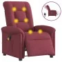 Sillón de masaje reclinable eléctrico tela rojo tinto by , Armchairs - Ref: Foro24-3303247, Price: 249,71 €, Discount: %