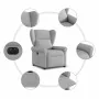 Sillón reclinable eléctrico de tela gris nube von , Sessel - Ref: Foro24-3303363, Preis: 246,26 €, Rabatt: %