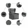 Sillón reclinable elevable de tela gris oscuro de , Sillones - Ref: Foro24-3303375, Precio: 279,69 €, Descuento: %