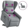 Sillón de masaje eléctrico reclinable elevable tela gris claro by , Armchairs - Ref: Foro24-3303404, Price: 346,67 €, Discoun...