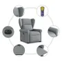 Sillón de masaje eléctrico reclinable elevable tela gris claro by , Armchairs - Ref: Foro24-3303404, Price: 346,67 €, Discoun...