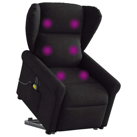 Sillón de masaje eléctrico reclinable elevable tela negro by , Armchairs - Ref: Foro24-3303406, Price: 346,62 €, Discount: %