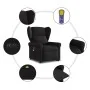 Sillón de masaje eléctrico reclinable elevable tela negro by , Armchairs - Ref: Foro24-3303406, Price: 346,62 €, Discount: %