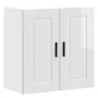 Armario pared cocina Porto madera ingeniería blanca alto brillo by , Kitchen cabinets - Ref: Foro24-854059, Price: 66,66 €, D...
