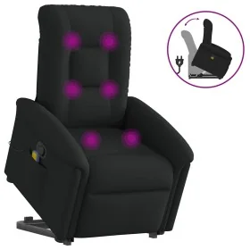 Sillón reclinable de masaje elevable tela negro by , Armchairs - Ref: Foro24-3303266, Price: 296,43 €, Discount: %