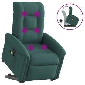 Silla de masaje reclinable de pie de tela verde oscura by , Armchairs - Ref: Foro24-3303270, Price: 292,19 €, Discount: %