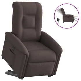 Sillón eléctrico reclinable elevable de tela marrón oscuro by , Armchairs - Ref: Foro24-3303279, Price: 320,05 €, Discount: %
