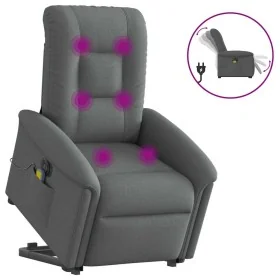 Sillón de masaje eléctrico reclinable elevable tela gris oscuro by , Armchairs - Ref: Foro24-3303285, Price: 330,21 €, Discou...