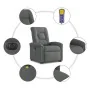 Sillón de masaje eléctrico reclinable elevable tela gris oscuro von , Sessel - Ref: Foro24-3303285, Preis: 331,19 €, Rabatt: %
