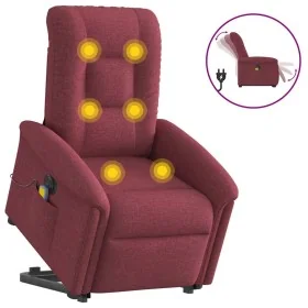 Sillón de masaje eléctrico reclinable elevable tela rojo tinto by , Armchairs - Ref: Foro24-3303287, Price: 339,20 €, Discoun...