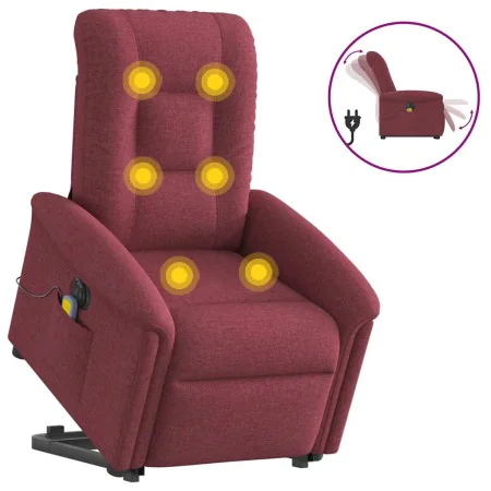 Sillón de masaje eléctrico reclinable elevable tela rojo tinto by , Armchairs - Ref: Foro24-3303287, Price: 339,20 €, Discoun...