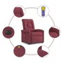 Sillón de masaje eléctrico reclinable elevable tela rojo tinto by , Armchairs - Ref: Foro24-3303287, Price: 339,20 €, Discoun...