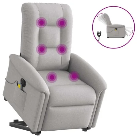 Sillón de masaje eléctrico reclinable elevable tela gris nube von , Sessel - Ref: Foro24-3303293, Preis: 350,77 €, Rabatt: %