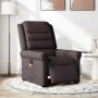 Sillón reclinable de masaje eléctrico tela marrón oscuro by , Armchairs - Ref: Foro24-3303309, Price: 266,33 €, Discount: %