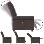 Sillón reclinable de masaje eléctrico tela marrón oscuro by , Armchairs - Ref: Foro24-3303309, Price: 266,33 €, Discount: %