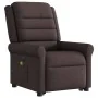 Sillón masaje eléctrico reclinable elevable tela marrón oscuro by , Armchairs - Ref: Foro24-3303349, Price: 349,94 €, Discoun...