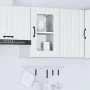 Armario pared cocina puerta de cristal Lucca blanca by , Kitchen cabinets - Ref: Foro24-853767, Price: 57,03 €, Discount: %
