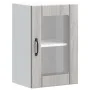 Armario de pared para cocina puerta cristal Lucca gris sonoma by , Kitchen cabinets - Ref: Foro24-853773, Price: 58,96 €, Dis...