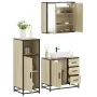 Set de muebles de baño 3 pzas madera contrachapada roble Sonoma von , Badezimmermöbel - Ref: Foro24-3300956, Preis: 228,80 €,...